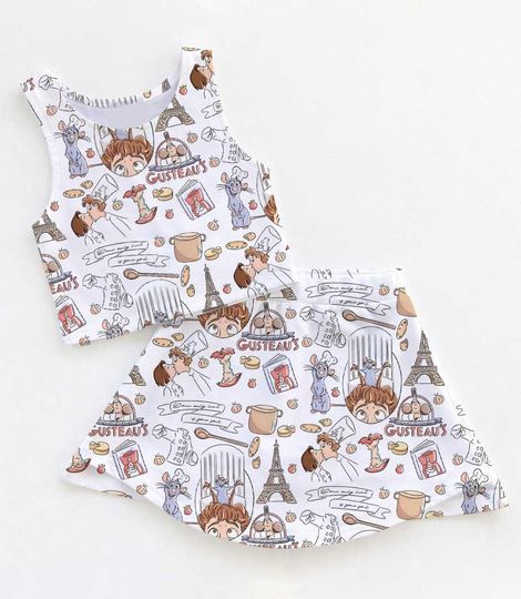 Delicious Paris Chef Rat Activewear Mommy and Me, Ratatouille Foodie Pattern, Mother's Day Gift 2026, EPCOT Food and Wine Festival Gear