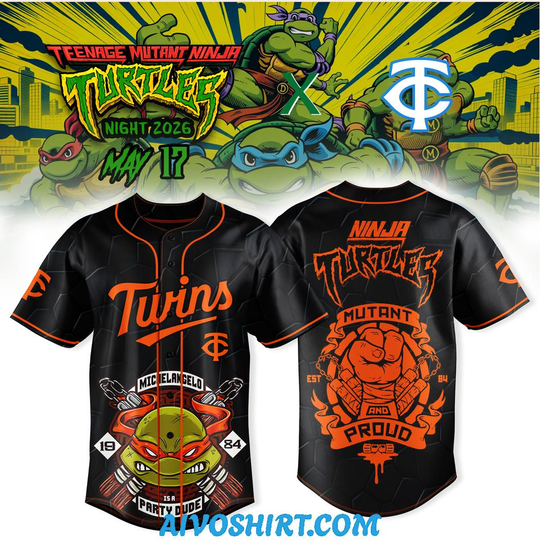 Minnesota Twins Teenage Mutant Ninja Turtles 2026 Baseball Jersey