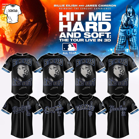 ALL TEAM x Billie Eilish HIT ME HARD AND SOFT Tour Edition Baseball Jersey