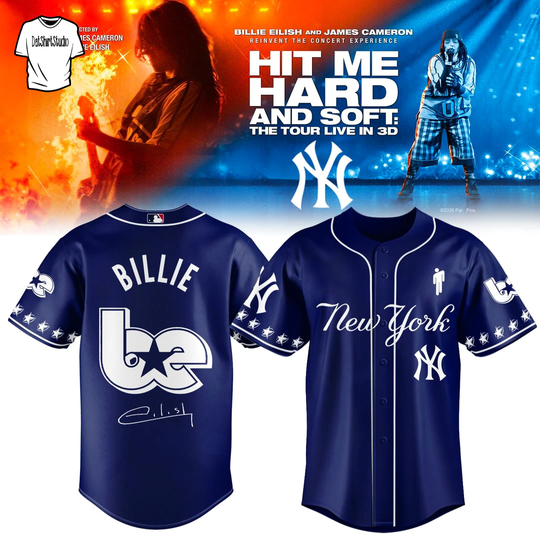 New York Yankees x Billie Eilish Hit Me Hard and Soft: The Tour Edition Baseball Jersey