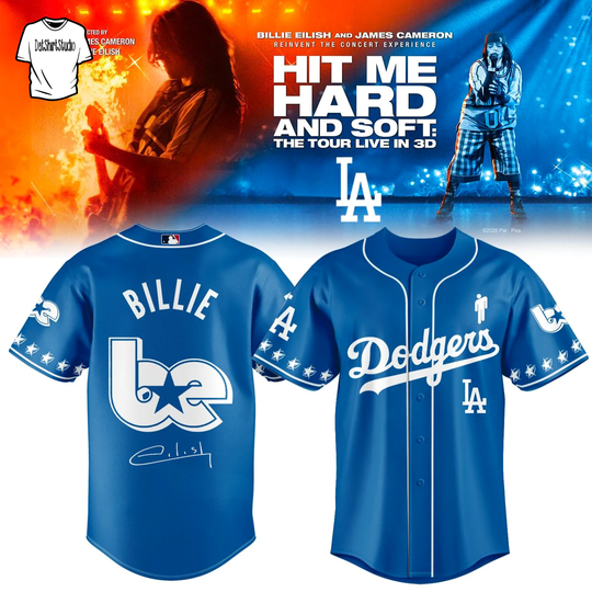 Los Angeles Dodgers x Billie Eilish Hit Me Hard and Soft: The Tour Edition Baseball Jersey