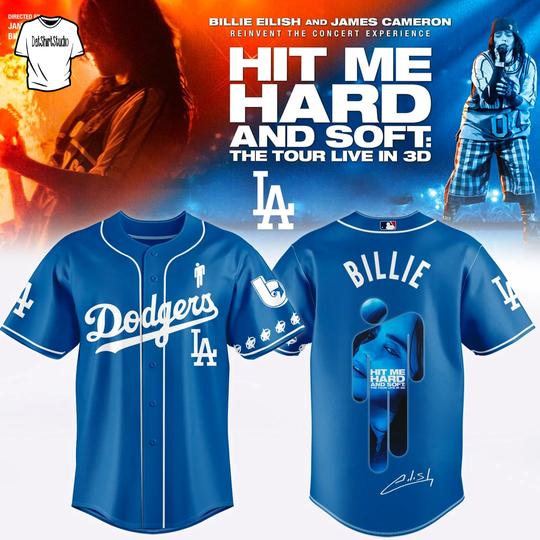 Los Angeles Dodgers x Billie Eilish Hit Me Hard and Soft: The Tour Edition Baseball Jersey