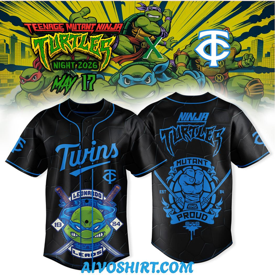 Minnesota Twins Teenage Mutant Ninja Turtles 2026 Baseball Jersey