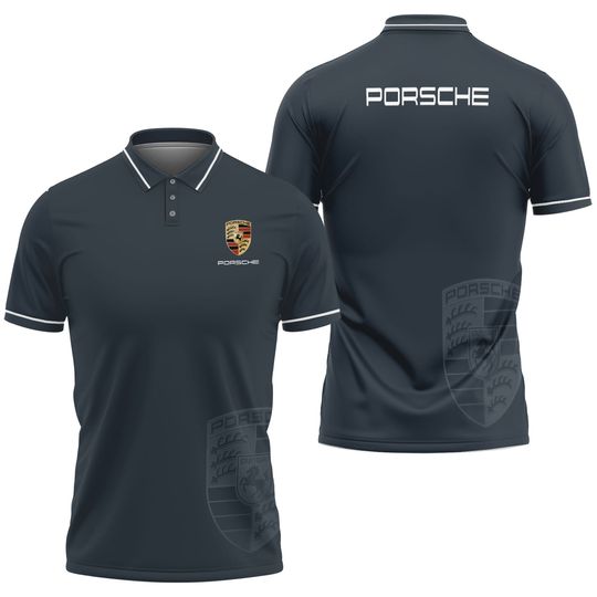 Discover Por.schee Motorsport Heritage Racing Logo Mans Short Sleeve Polo Shirt 3D, S-5XL