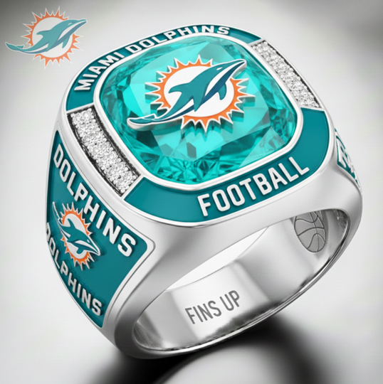 Miami Dolphins Championship 3D Ring, Football Lover Gift
