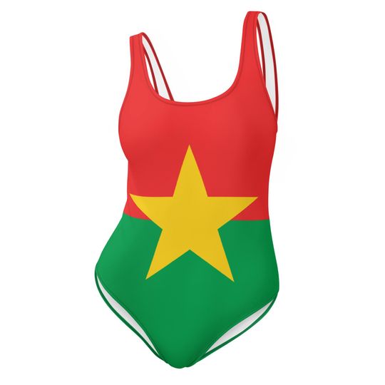 Burkina Faso Flag One Piece Swimsuit