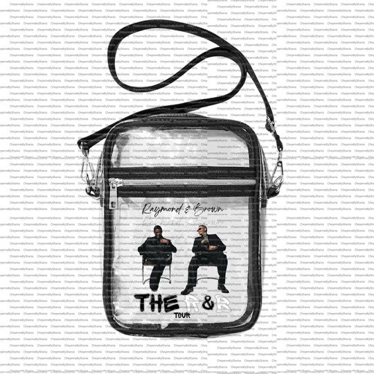 The R&B Tour Clear Stadium Crossbody Bag, Concert Portable Purse, Breezy Bowl XX, Trendy Handbag