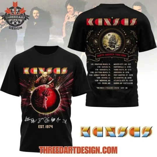 Discover Kansas North America Tour 2026 AOP 3D T-Shirt