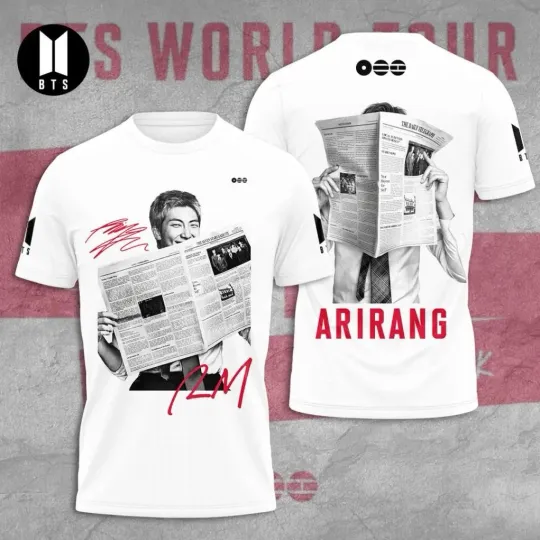 BTS World Tour 2026 ARIRANG x RM AOP T-Shirt 3D