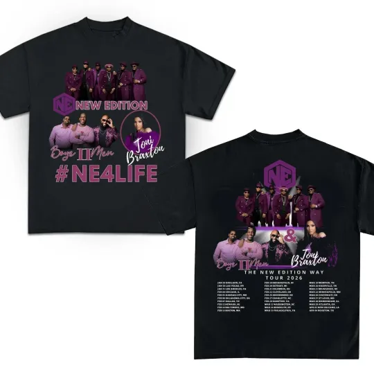 New Edition Way Tour 2026 R&B Fan Graphic T-Shirt