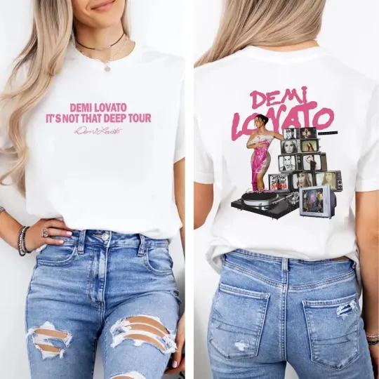 Discover Demi Lovato It's Not That Deep Tour 2026 Fan Gift Unisex 2-Sided T-Shirt