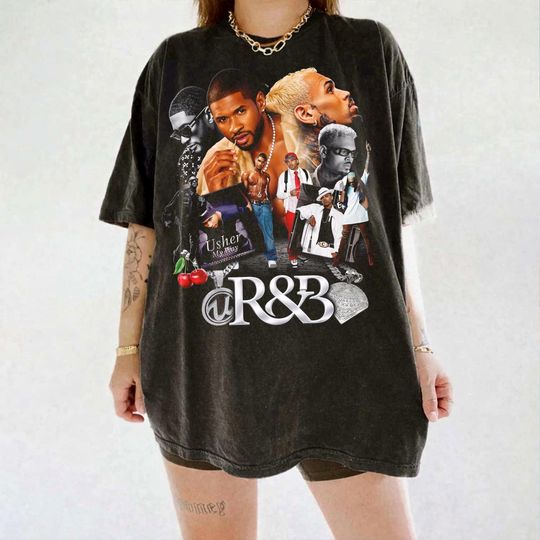 Chris Brown Usher Tour Shirt, Raymond Brown R&B Concert Graphic Tee