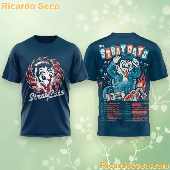 Stray Cats Music Band US Tour 3D T-shirt