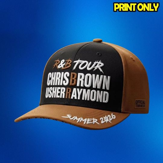 R&B Tour 2026 Usher Chris Brown Cap, Raymond Brown Concert Fan Hat