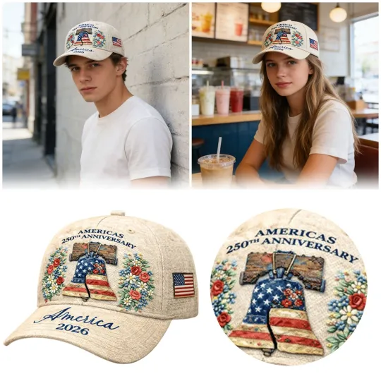 250th US Anniversary  Hat 1776–2026 Simulation Patriotic Baseball Cap (All Printed)