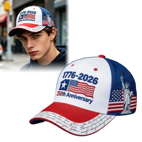 The 250th Anniversary Series Baseball Hat 1776-2026 Baseball Cap (All Printed)
