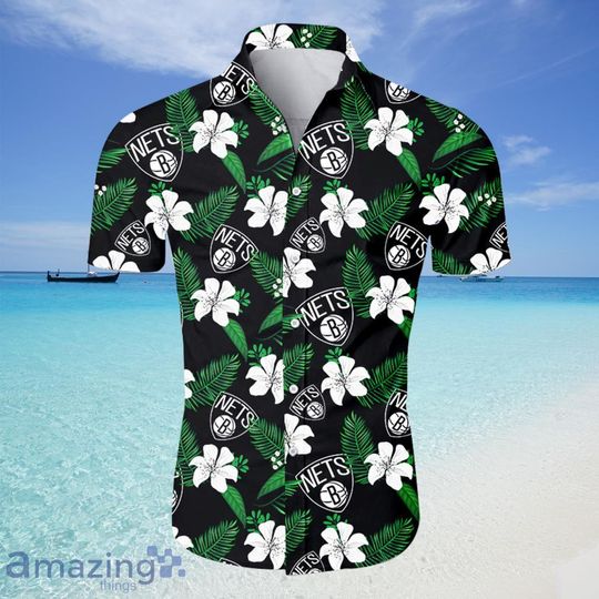 Brooklyn Nets Tropical Flowers Hawaiian Shirt