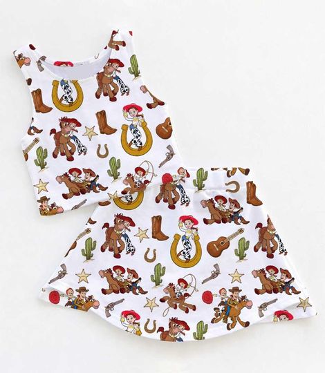 Playful Toy Story Activewear Mommy and Me, Woody Buzz Character Print, Pixar Pier Birthday Trip Gear, Summer Vacation Matching Outfit