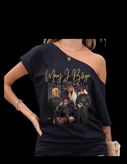 Mary J Blige Off the Shoulder Shirt - Women's Tour Merch, Gifts for Her