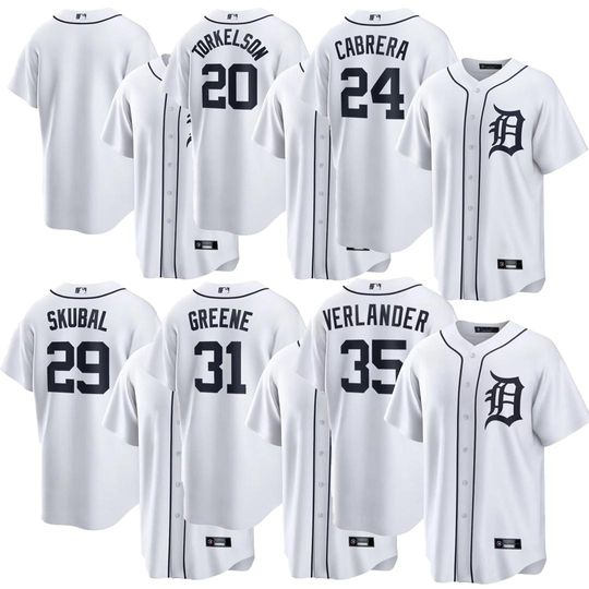 Personalized Detroit Tigers Men's White Home Jersey, Custom Name & Number Baseball Jersey