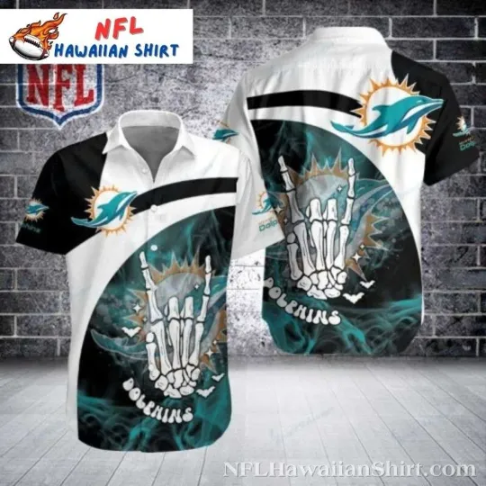 Coral Reef Rally – Miami Football Team Dolphinss Hawaiian Shirt With Floral Acce