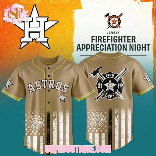 Houston Astros Firefighter Appreciation Night 2026 Brown Jersey