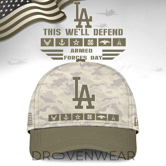 Discover Los Angeles Dodgers Armed Forces Day Appreciation Night 2026 Limited Edition Baseball Cap AOP