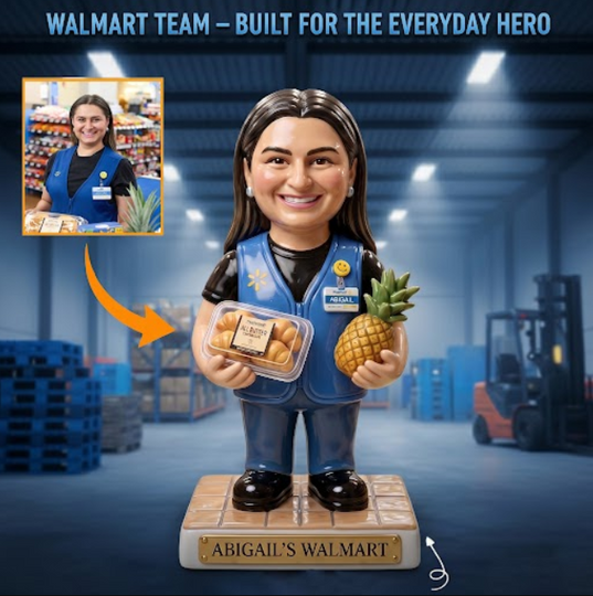 Personalized Walmart Gnome From Photo, Custom Gardening Acrylic Plaque Stake, Father Gift, Funny Gift for Her, Him, Dad, Mom Gift