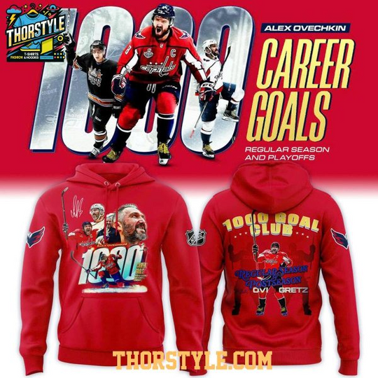 Washington Capitals 2026 Alex Ovechkin 1000 Career Goals Hoodie