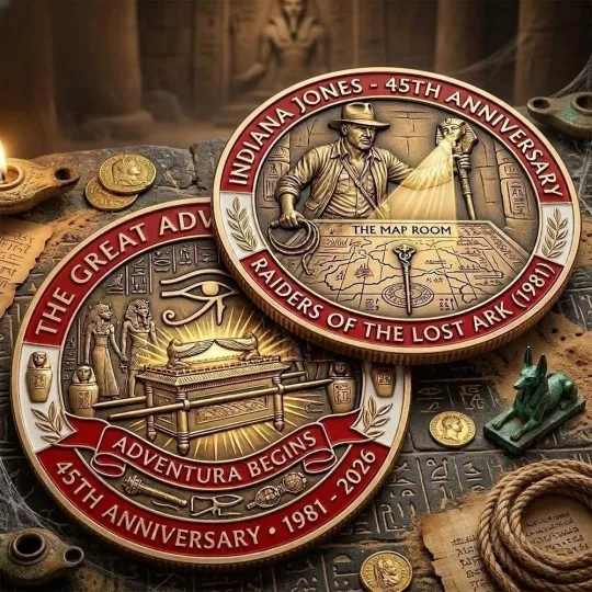 Raiders of the Lost Ark 45th Anniversary Collectors Coin