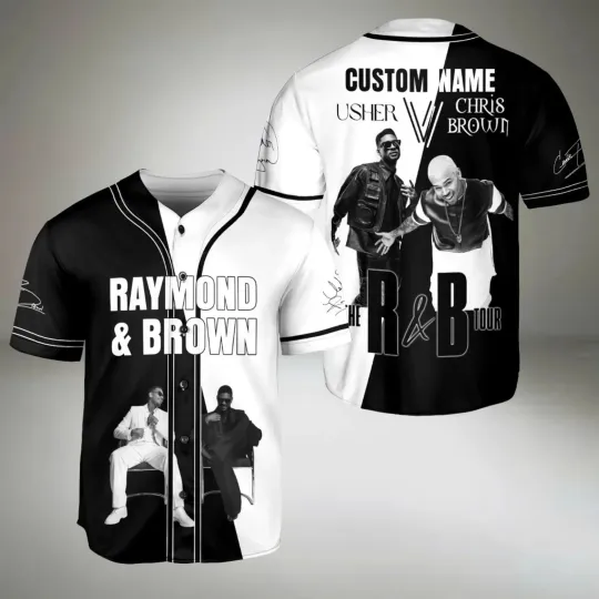 Discover HOT! R&B Tour 2026 Concert Baseball Jersey Black 2 Sided Men S-5XL