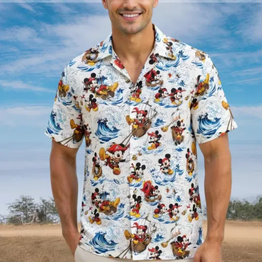 Discover Mickey Mouse Pirate Summer Hawaiian Shirt Yo Ho Yo Ho A Pirate's Life