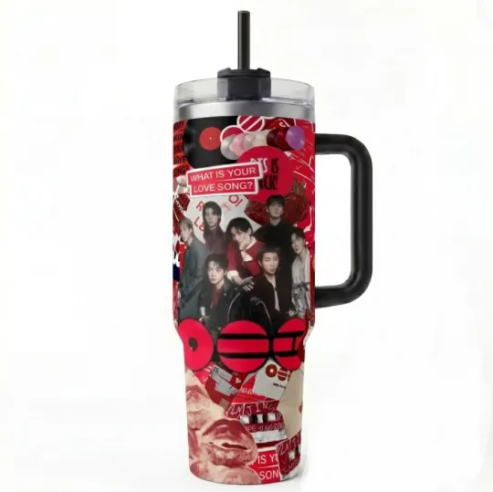 BTS Arirang Kpop Tumbler 40oz With Handle, Gift For ARMY, World Tour 2026