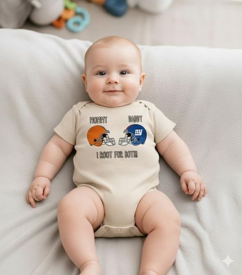 Custom Two Any Football Team Baby Bodysuit, House Divided Football Toddler and Youth Sweatshirt, House Divided Shirt, Split Team Kids Shirt