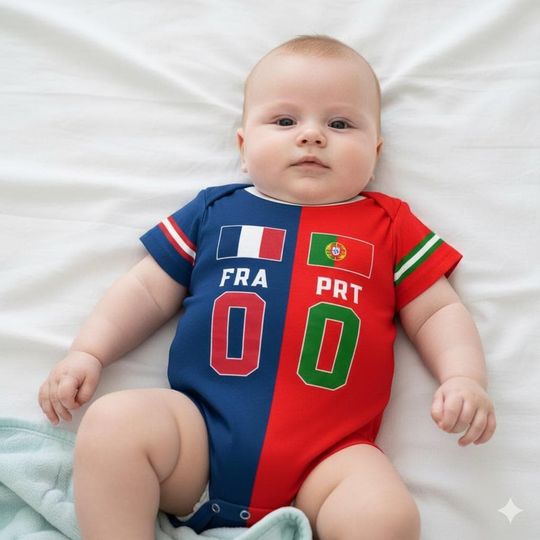 Custom 2026 World Soccer Two Soccer Team Baby Bodysuit, House Divided Soccer Toddler & Youth Shirt, House Divided Kid's Shirt, Split Team