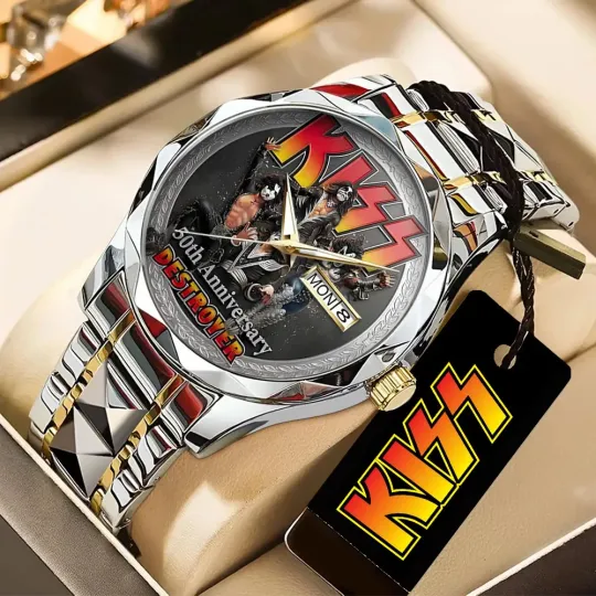 KISS Destroyer 50th Anniversary Alloy Luxury Quartz Watch, Father's Day Gift, Gift For Dad, Him