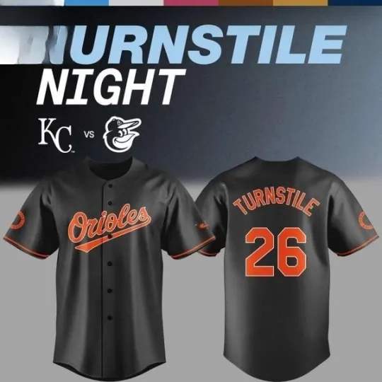 Orioles 2026 Turnstile Night Personalized Baseball Jersey