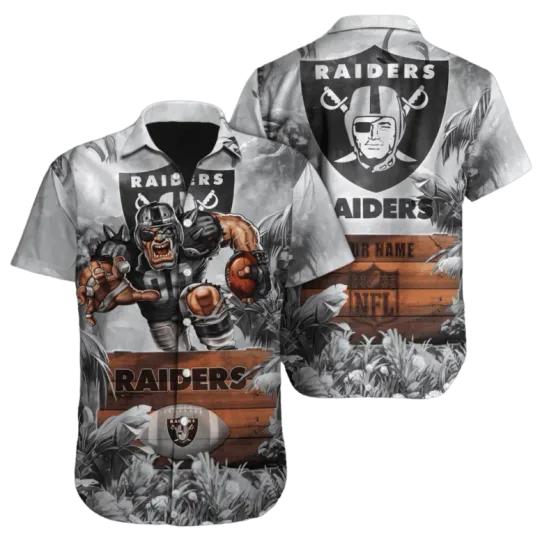 Personalized Las Vegas Raiders Jungle Blitzz Summer Aloha Hawaiian Shirt