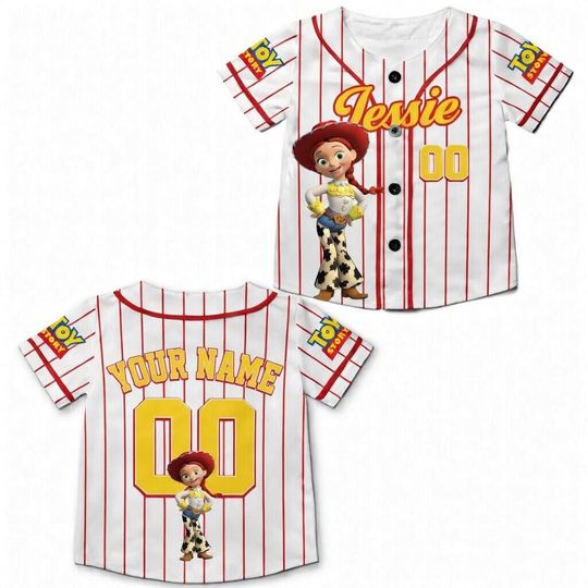 Personalized Toy Story Baseball Jersey, Custom Woody Buzz Jessie Shirt