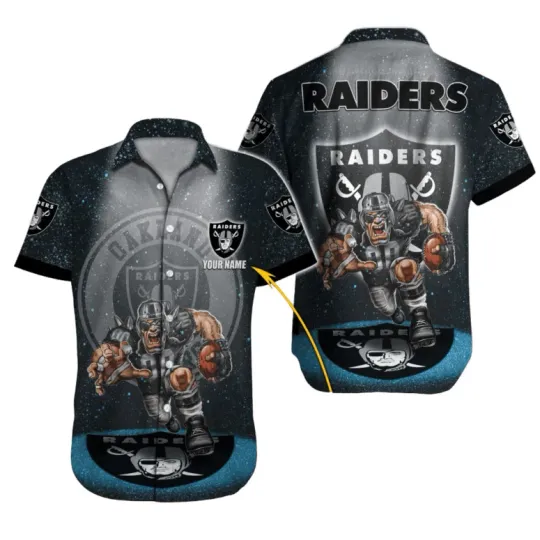 Personalized Las Vegas Raiders Galactic Blitzz Summer Aloha Hawaiian Shirt