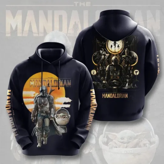 Discover Star Wars The Mandalorian T-Shirt - Din Djarin Grogu All Over Print Hoodie