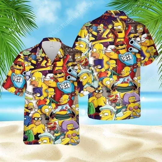 Simpsons Hawaiian Button Down Shirt
