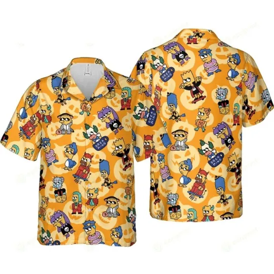 Discover Simpsons Characters Hawaiian Button Down Shirt