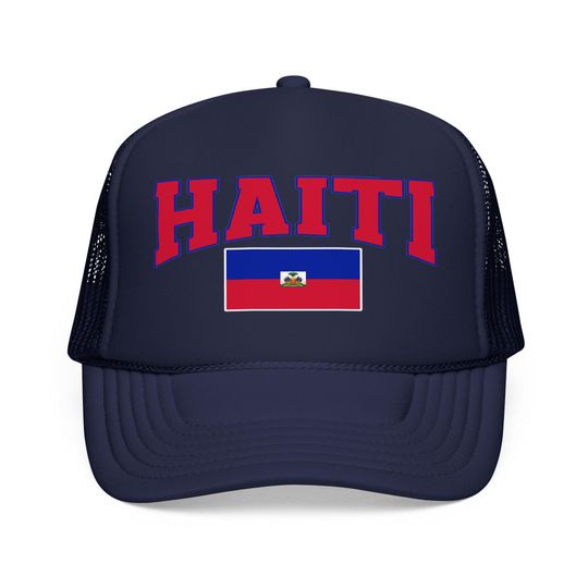 Discover Haiti Hat Soccer Cap | Football Trucker Hat Game Day Hat | Gift for Soccer Fan 2026 Soccer Gear