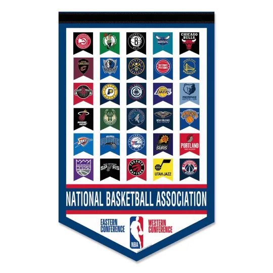 Basketball League All Teams Pennant Banner