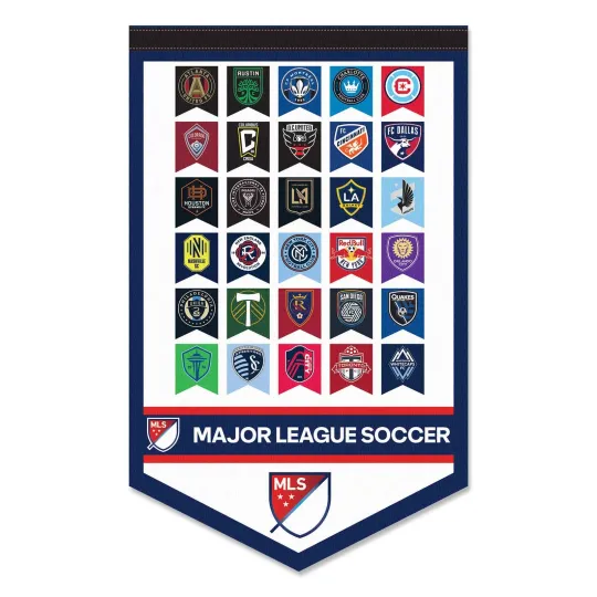 MLS Soccer League All Teams Pennant Banner