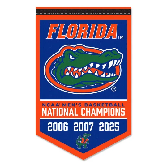 Florida Gators College Basketball National Champions Banner Flag