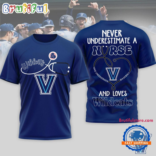 Villanova Wildcats Game Day Nurse Limited 3D T Shirt