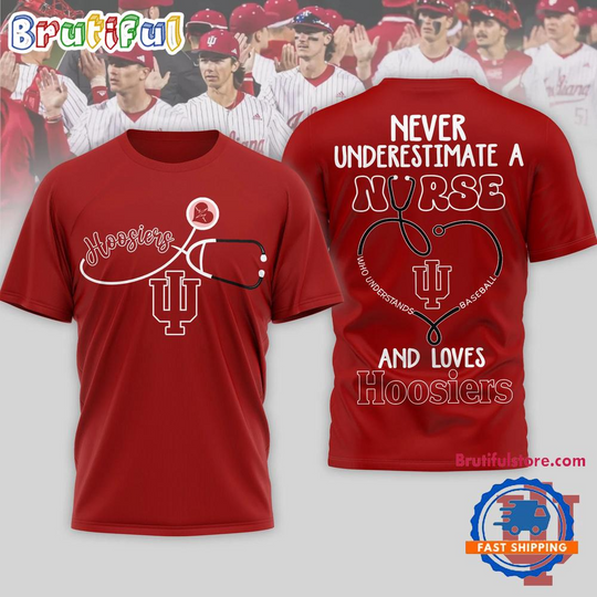 Indiana Hoosiers Game Day Nurse Limited 3D T Shirt