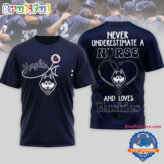 UConn Huskies Game Day Nurse Limited 3D T Shirt
